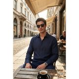 Buratti Regular Fit Klasik Yaka Uzun Kollu Gömlek Erkek Gömlek CF26S121640 - İndigo