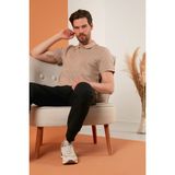 Buratti Regular Fit Pamuklu Düğmeli Polo T Shirt Erkek Polo 5902326 - XL - Vizon