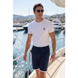 Buratti Scuba Kumaş Çift Katmanlı Paça Detaylı Bağlamalı Erkek Short 5908091 İNDİGO