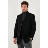 Buratti Slim Fit Apaş Yaka Astarlı Kaşe Erkek Kaban 584K1217 SİYAH
