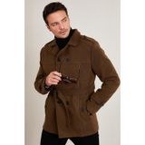 Buratti Slim Fit Cepli Pamuklu Kaşe Erkek Kaban 5841015 TABA