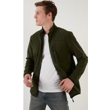 Buratti Slim Fit Fermuarlı Cepli Dik Yaka Polar Erkek Hırka 5906028 HAKİ