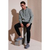 Buratti Slim Fit Kapüşonlu Kanguru Cepli İçi Tüylü Yumuşak Şardonlu Sweat Erkek SWEAT 5905281 - 2XL - Açık Haki