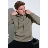 Buratti Slim Fit Kapüşonlu Kanguru Cepli Içi Tüylü Yumuşak Şardonlu Sweat Erkek Sweat 5905281 - Vizon Bizon