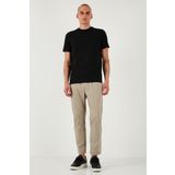 Buratti Slim Fit Lastikli Bel Boru Paça Kemer Detaylı Pantolon Erkek Kot Pantolon 5543S86JMILANO BEJ