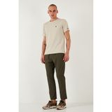 Buratti Slim Fit Lastikli Bel Boru Paça Kemer Detaylı Pantolon Erkek PANTOLON 5543S86JMILANO - Haki - 30