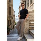 Buratti Slim Fit Normal Bel Daralan Paça Pantolon Erkek Pantolon 6843649 - Vizon - 31