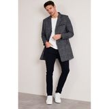 Buratti Slim Fit Tek Yırtmaçlı Düğmeli Mono Yaka Kaşe Kaban Erkek Kaban 5840098 - 2XL - Koyu Lacivert