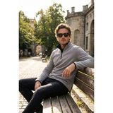 Buratti Slim Fit Yarım Fermuarlı Dik Yaka Soğuk Geçirmez Polar Erkek POLAR 5906003 - Gri - XL
