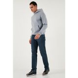 Buratti Streç Pamuklu Comfort Fit Yüksek Bel Boru Paça Jeans Erkek Kot Pantolon 4400C04TEXAS MAVİ
