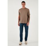 Buratti Streç Pamuklu Comfort Fit Yüksek Bel Boru Paça Jeans Erkek Kot Pantolon 4400C06TEXAS - Lacivert - 31 - 32