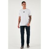 Buratti Streç Pamuklu Comfort Fit Yüksek Bel Boru Paça Jeans Erkek Kot Pantolon 4412C27TEXAS - Lacivert - 31 - 32