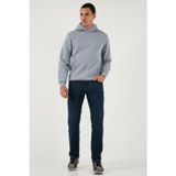 Buratti Streç Pamuklu Comfort Fit Yüksek Bel Boru Paça Jeans Erkek Kot Pantolon 4413C41TEXAS LACİVERT