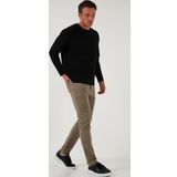 Buratti Streç Pamuklu Regular Fit Normal Bel Düz Paça Erkek Pantolon 674002 HAKİ