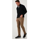 Buratti Streç Pamuklu Regular Fit Normal Bel Düz Paça Erkek Pantolon 674002 KOYU BEJ
