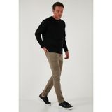 Buratti Streç Pamuklu Regular Fit Normal Bel Düz Paça Pantolon Erkek Pantolon 674002 - Haki