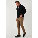 Buratti Streç Pamuklu Regular Fit Normal Bel Düz Paça Pantolon Erkek Pantolon 674002 - Koyu Bej