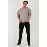 Buratti Streç Pamuklu Regular Fit Normal Bel Düz Paça Pantolon Erkek Pantolon 674002 - Siyah - 33