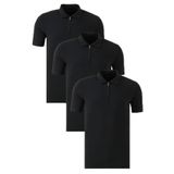 Buratti Streç Pamuklu Regular Fit Yarım Fermuarlı 3'lü Paket Polo Yaka T Shirt Erkek POLO YAKA T SHİRT 5902972S3