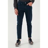 Buratti Streç Pamuklu Slim Fit Normal Bel Boru Paça Jeans Erkek Kot Pantolon 15900S31MILANO - Lacivert - 34