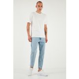 Buratti Streç Pamuklu Slim Fit Normal Bel Boru Paça Jeans Erkek Kot Pantolon 5900S601MILANO AÇIK MAVİ