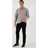 Buratti Streç Pamuklu Slim Fit Normal Bel Dar Paça Erkek Kot Pantolon 674001 SİYAH