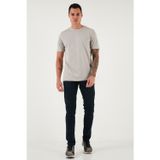 Buratti Streç Pamuklu Slim Fit Normal Bel Dar Paça Jeans Erkek Kot Pantolon 1115C24NAPOLI LACİVERT