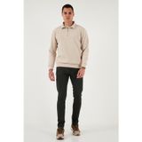 Buratti Streç Pamuklu Slim Fit Normal Bel Dar Paça Jeans Erkek Kot Pantolon 1115C24NAPOLI NEFTİ