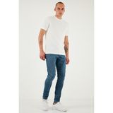 Buratti Streç Pamuklu Slim Fit Normal Bel Dar Paça Jeans Erkek Kot Pantolon 1115S60NAPOLI - Mavi - 31 - 32