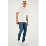 Buratti Streç Pamuklu Slim Fit Normal Bel Dar Paça Jeans Erkek Kot Pantolon 1115S60NAPOLI MAVİ