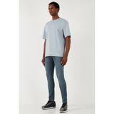 Buratti Streç Pamuklu Slim Fit Normal Bel Dar Paça Jeans Erkek Kot Pantolon 1120S02NAPOLI - Mavi - 29 - 30