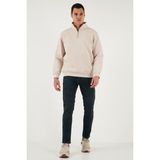Buratti Streç Pamuklu Slim Fit Normal Bel Dar Paça Jeans Erkek Kot Pantolon 1124C45NAPOLI - Mavi - 32 - 32