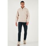 Buratti Streç Pamuklu Slim Fit Normal Bel Dar Paça Jeans Erkek Kot Pantolon 1124C45NAPOLI MAVİ