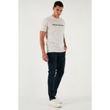Buratti Streç Pamuklu Slim Fit Normal Bel Dar Paça Jeans Erkek Kot Pantolon 1124C47NAPOLI - Lacivert - 31 - 32