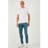 Buratti Streç Pamuklu Slim Fit Normal Bel Dar Paça Jeans Erkek Kot Pantolon 1124S52NAPOLI YEŞİL