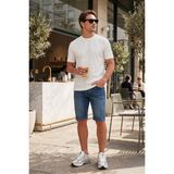 Buratti Streç Pamuklu Slim Fit Sıfır Yaka T Shirt Erkek T Shirt 5902639 - Ekru - XL