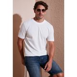 Buratti Streç Pamuklu Slim Fit Sıfır Yaka T Shirt Erkek T Shirt 5902639 - Ekru