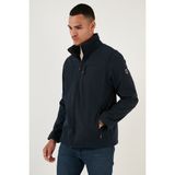 Buratti Su İtici Slim Fit Dik Yaka Softshell İnce Mont Erkek MONT 649003 - Lacivert
