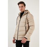 Buratti Su Itici Slim Fit Soğuğa Ve Rüzgara Dayanıklı Kapüşonlu Şişme Mont Erkek Mont 649005