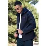Buratti Suya ve Rüzgara Dayanıklı Kapüşonlu Softshell Erkek Mont 5855045 LACİVERT