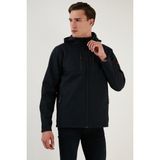 Buratti Suya ve Rüzgara Dayanıklı Kapüşonlu Softshell Mont Erkek MONT 5855045 - Lacivert