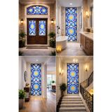 burawall şeffaf vitray desen yapışkanlı cam folyo 90cmx 2 metre