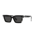 Burberry BE-0BE4392U-405187-52 Classic Reloaded Güneş Gözlüğü, Siyah, Kadın