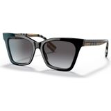 Burberry BE-S 4346 39428G 53 Kadın Güneş Gözlüğü Siyah Çerçeve ve Gri Degrade Cam ile Şık Tasarım