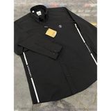 Burberry Beyaz Şeritli Gömlek - 02S-Siyah
