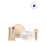 Burberry Beyond Wear Loose Powder 02 Sand + Brit Shine 636 Punk Pink Ruj + Mini Primer Kadın Makyaj Seti