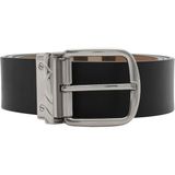 Burberry Buckle Siyah Deri Erkek Kemer - Bej - 110 cm
