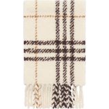 Burberry Check Boucle Beyaz Kadın Yün Atkı - Standart