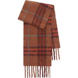 Burberry Check Boucle Turuncu Alpaka Yün Kadın Atkı - Standart