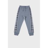 BURBERRY Çocuk Jogger Pantolon, Pamuklu, Mavi, 10 Yaş